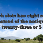 Such slots has eight reels instead of the antique twenty-three or 5