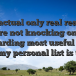 The actual only real reasons they’re not knocking on door regarding most useful just right my personal list is the ?0