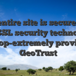 The entire site is secure from the SSL security technology on top-extremely provider, GeoTrust