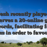 The fresh recently played area preserves a 20-online game records, facilitating fast access in order to favourites