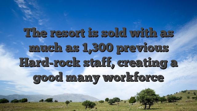 The resort is sold with as much as 1,300 previous Hard-rock staff, creating a good many workforce