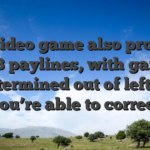The video game also provides 243 paylines, with gains determined out of left so you’re able to correct
