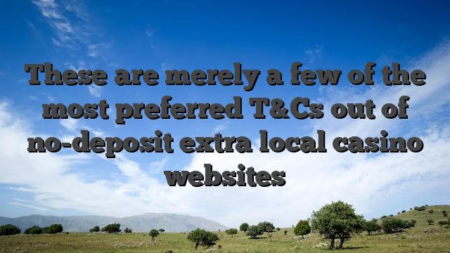These are merely a few of the most preferred T&Cs out of no-deposit extra local casino websites