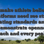 To make athlete believe, platforms need see strict regulating standards and you can demonstrate openness at each and every peak