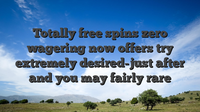 Totally free spins zero wagering now offers try extremely desired-just after and you may fairly rare
