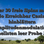 Unser 30 freie Spins marco polo Erreichbar Casinos hinblättern amplitudenmodulation schnellsten leer Probe 2026