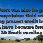 Users can also be get Sweepstakes Gold coins getting present credit honors which have because few since 20 South carolina