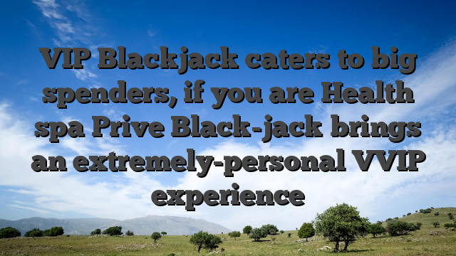 VIP Blackjack caters to big spenders, if you are Health spa Prive Black-jack brings an extremely-personal VVIP experience