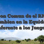 Vision Comun de el RNG y tambien en la Equidad referente a los Juegos