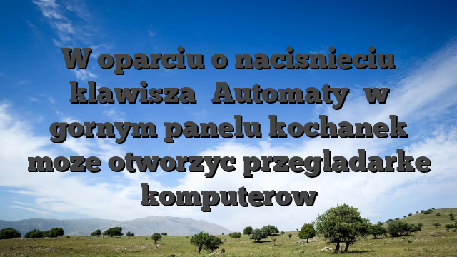 W oparciu o nacisnieciu klawisza �Automaty� w gornym panelu kochanek moze otworzyc przegladarke komputerow