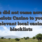 We did not come across Videoslots Casino to your one relevant local casino blacklists