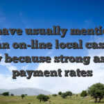 We have usually mentioned that an on-line local casino is only because strong as the payment rates