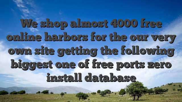 We shop almost 4000 free online harbors for the our very own site getting the following biggest one of free ports zero install database