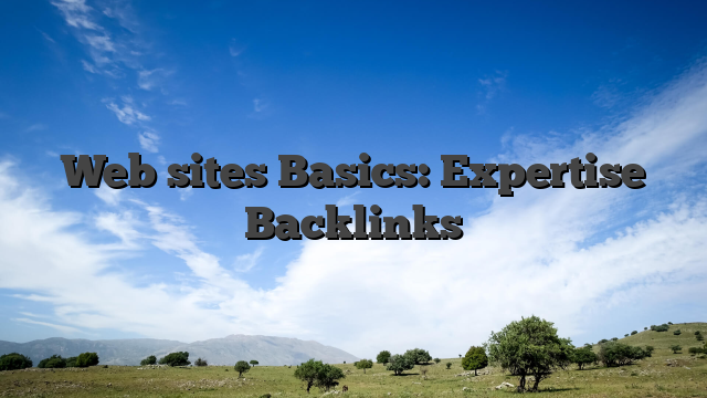 Web sites Basics: Expertise Backlinks
