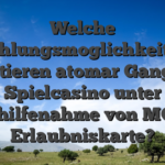 Welche Zahlungsmoglichkeiten existieren atomar Gangbar Spielcasino unter zuhilfenahme von MGA Erlaubniskarte?