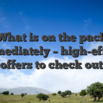 What is on the pack immediately – high-effect offers to check out