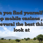 When you find yourself after the top mobile casinos , there are several the best thing to look at