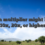 Which multiplier might be 2x, 10x, 20x, or higher