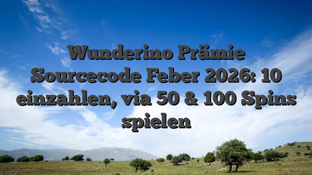Wunderino Prämie Sourcecode Feber 2026: 10 einzahlen, via 50 & 100 Spins spielen