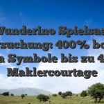 Wunderino Spielsaal Untersuchung: 400% book of ra Symbole bis zu 40 Maklercourtage