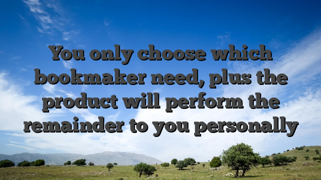 You only choose which bookmaker need, plus the product will perform the remainder to you personally