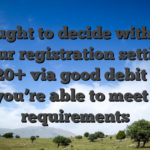 You ought to decide within the (to your registration setting) & put ?20+ via good debit cards so you’re able to meet the requirements