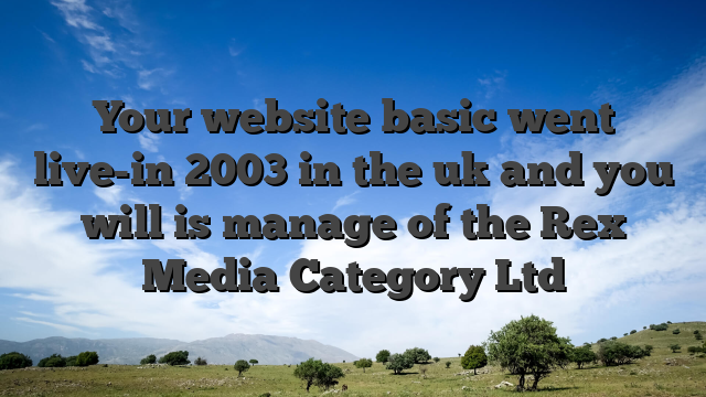 Your website basic went live-in 2003 in the uk and you will is manage of the Rex Media Category Ltd