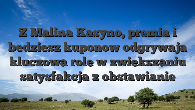Z Malina Kasyno, premia i bedziesz kuponow odgrywaja kluczowa role w zwiekszaniu satysfakcja z obstawianie