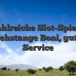 Zahlreiche Slot-Spiele, drehstange Boni, guter Service