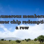 Zero numerous membership or processor chip redemptions in a row