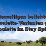 Zu diesseitigen beliebtesten Line roulette-Varianten gehort das Roulette im Stay Spielsaal