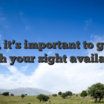 not, it’s important to go in with your sight available