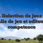 trois. Selection de jeux pour salle de jeu et editeurs competence