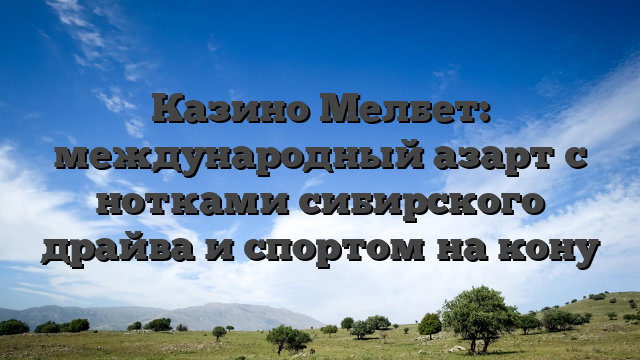Казино Мелбет: международный азарт с нотками сибирского драйва и спортом на кону