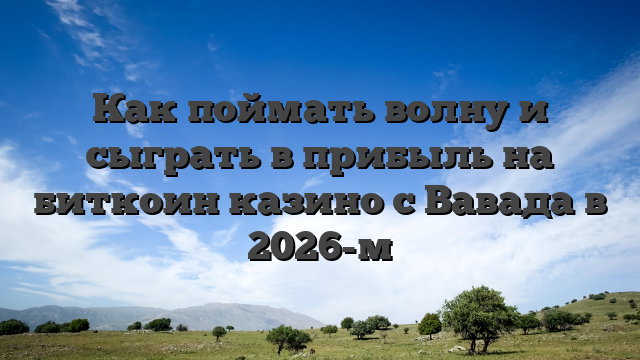 Как поймать волну и сыграть в прибыль на биткоин казино с Вавада в 2026-м