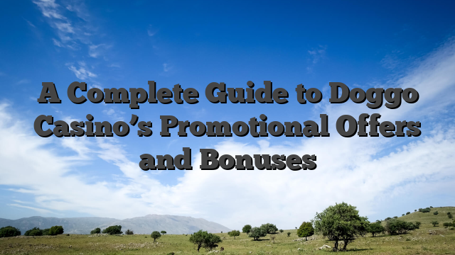 A Complete Guide to Doggo Casino’s Promotional Offers and Bonuses