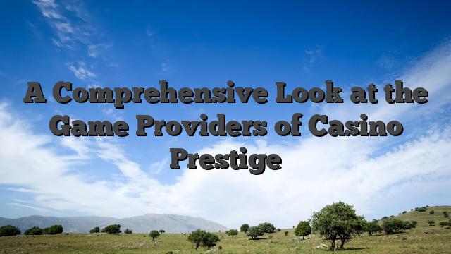 A Comprehensive Look at the Game Providers of Casino Prestige