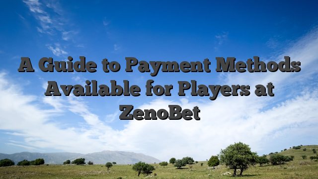 A Guide to Payment Methods Available for Players at ZenoBet