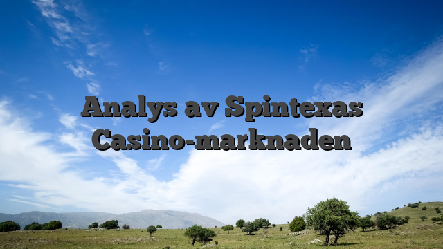 Analys av Spintexas Casino-marknaden