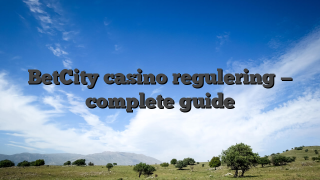 BetCity casino regulering — complete guide