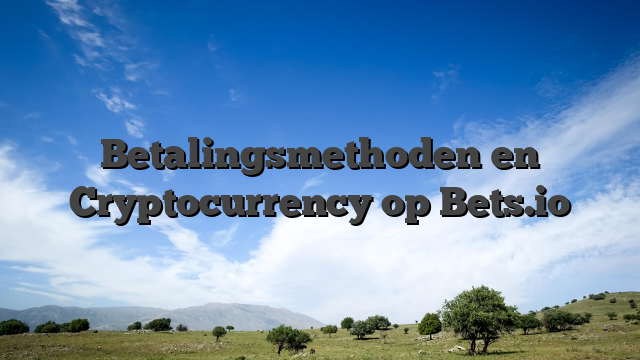 Betalingsmethoden en Cryptocurrency op Bets.io