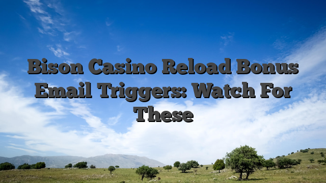 Bison Casino Reload Bonus Email Triggers: Watch For These