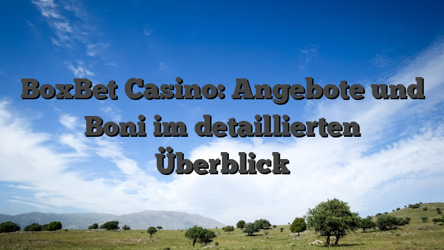 BoxBet Casino: Angebote und Boni im detaillierten Überblick