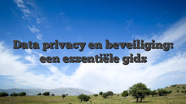Data privacy en beveiliging: een essentiële gids