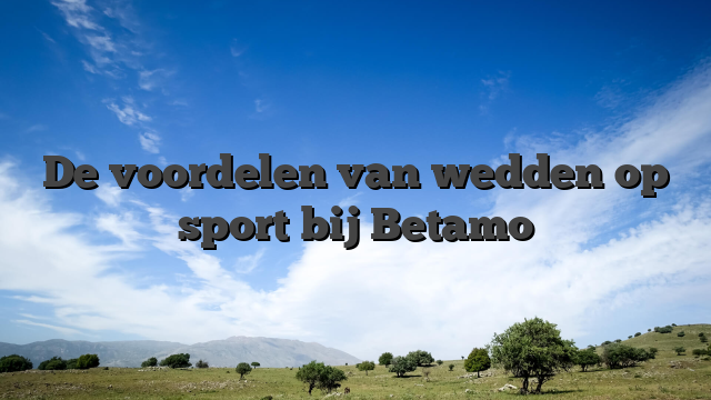 De voordelen van wedden op sport bij Betamo