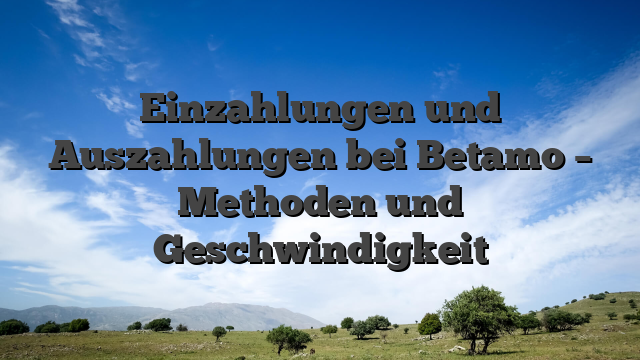 Einzahlungen und Auszahlungen bei Betamo – Methoden und Geschwindigkeit