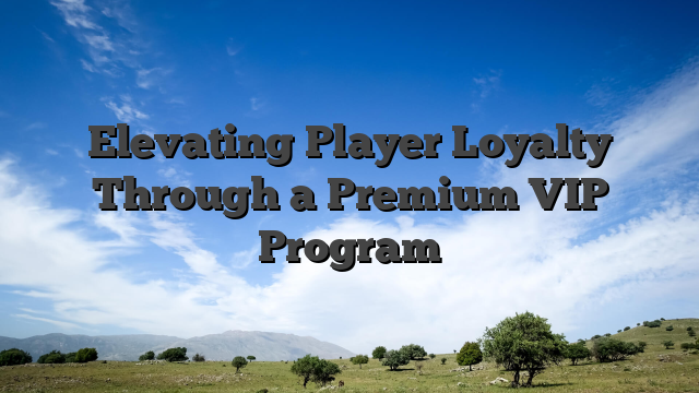 Elevating Player Loyalty Through a Premium VIP Program