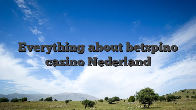 Everything about betspino casino Nederland