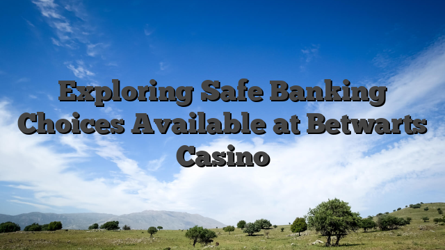 Exploring Safe Banking Choices Available at Betwarts Casino