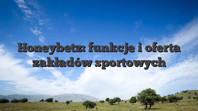 Honeybetz: funkcje i oferta zakładów sportowych